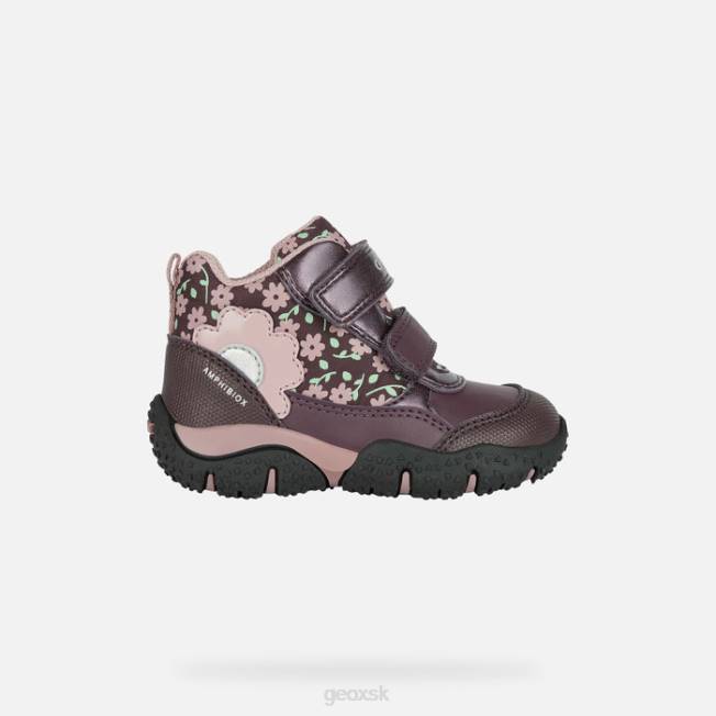 8ZHJ1482 slivka/tmavo ružová Geox baltic abx batoľa