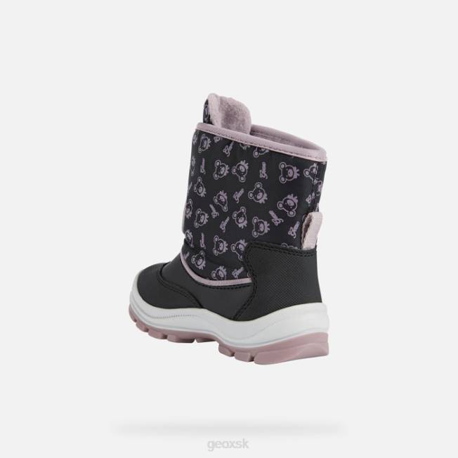 8ZHJ1511 čierna/dk ružová Geox flanfil abx batoľa