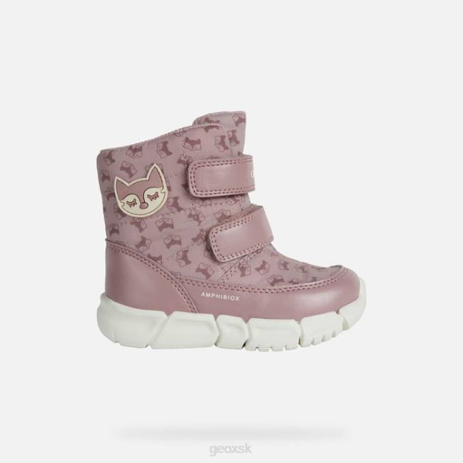 8ZHJ1573 tmavá ruža Geox flexyper abx baby