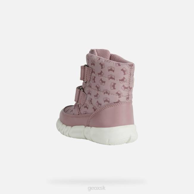 8ZHJ1573 tmavá ruža Geox flexyper abx baby