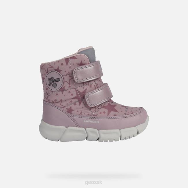 8ZHJ1654 dk ruzova/siva Geox flexyper abx batoľa