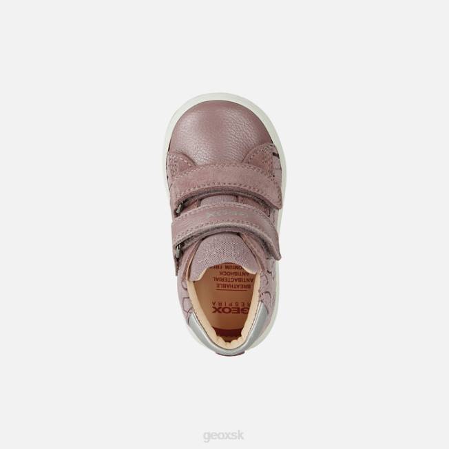 8ZHJ1510 tmavoružová/strieborná Geox dievčatko biglia