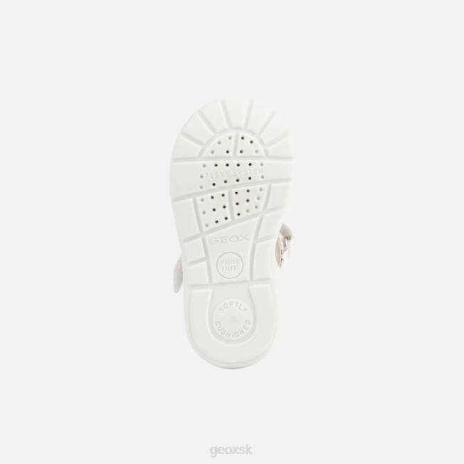 8ZHJ1516 biela/strieborná Geox elthanské dievčatko