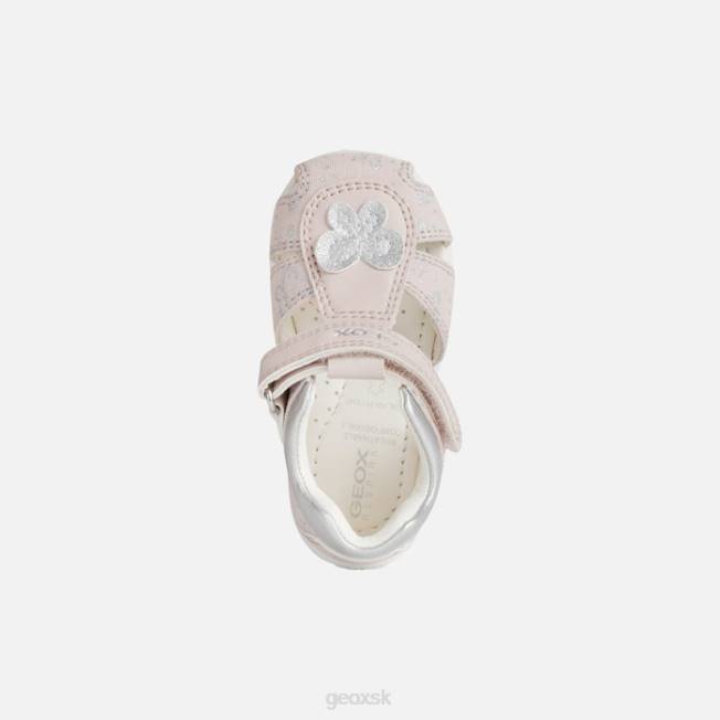 8ZHJ1518 svetloružová/strieborná Geox elthanské dievčatko