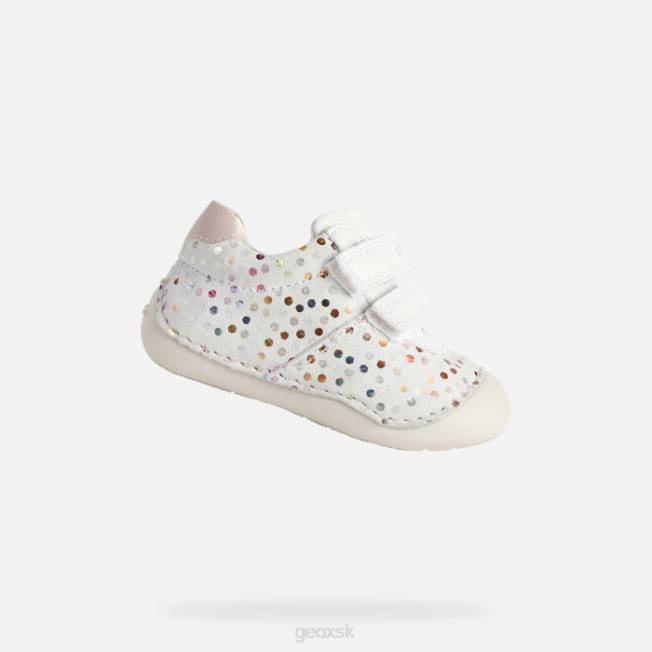 8ZHJ1613 biela/svetloružová Geox tutim batoľa