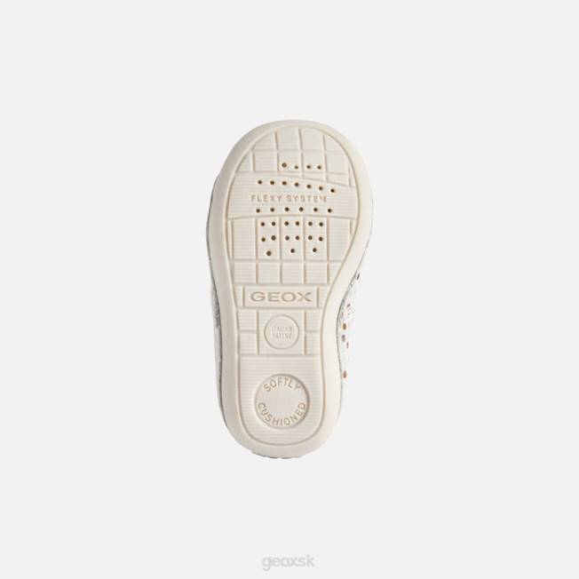 8ZHJ1613 biela/svetloružová Geox tutim batoľa