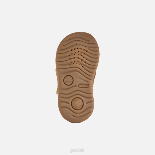 8ZHJ1616 okrovo žltá Geox sandále macchia baby