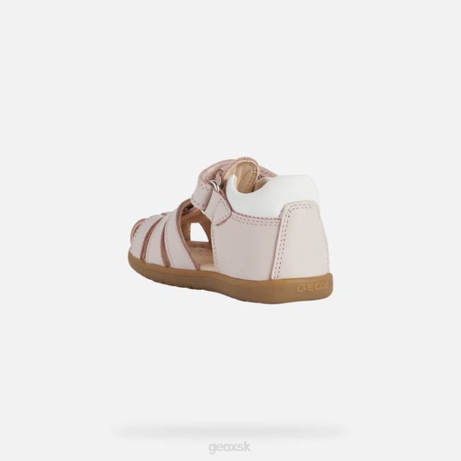 8ZHJ1626 svetlá ruža Geox sandále macchia dievčatko