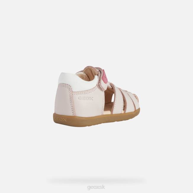 8ZHJ1626 svetlá ruža Geox sandále macchia dievčatko