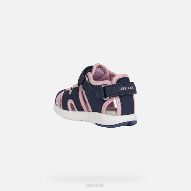8ZHJ1468 námornícka/viacfarebná Geox sandále mnohopočetné batoľa