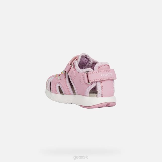 8ZHJ1469 ružová/viacfarebná Geox sandále mnohopočetné batoľa