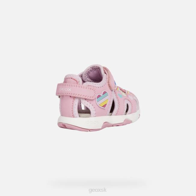 8ZHJ1469 ružová/viacfarebná Geox sandále mnohopočetné batoľa