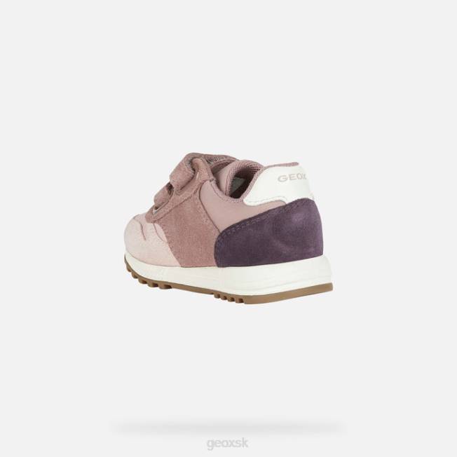 8ZHJ1540 ruža/fialová Geox batoľa alben