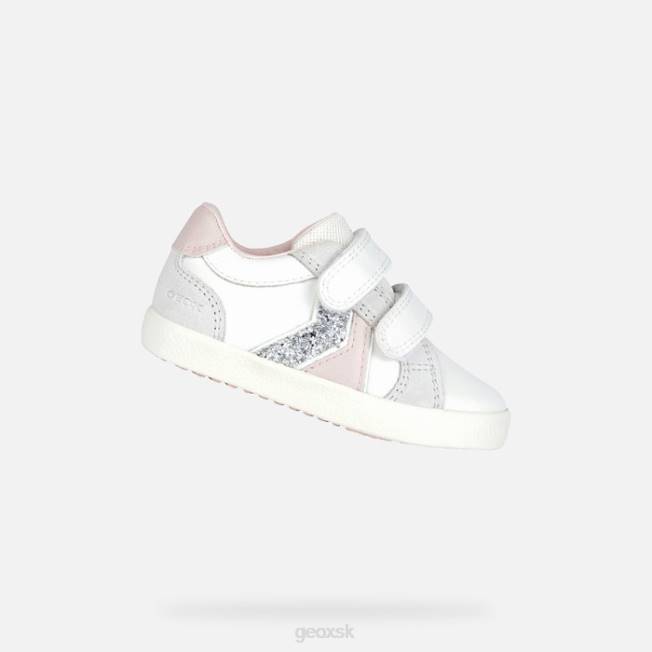 8ZHJ2015 biela/svetloružová Geox kilwi batoľa