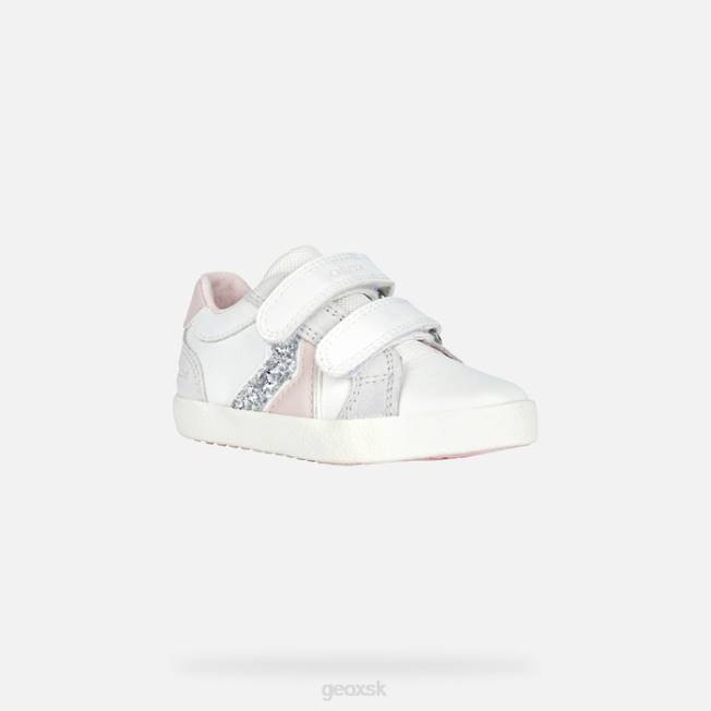8ZHJ2015 biela/svetloružová Geox kilwi batoľa
