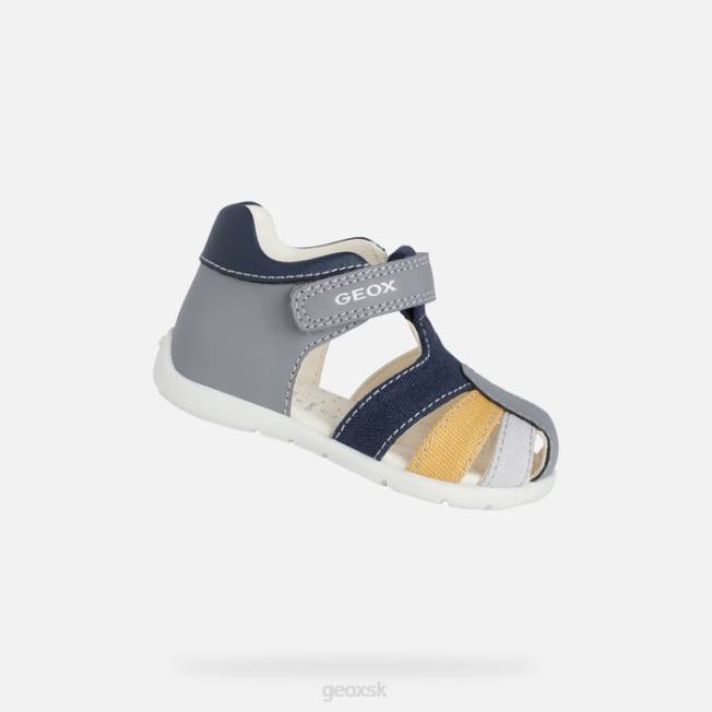 8ZHJ1483 sivá/námorná Geox elthan chlapček