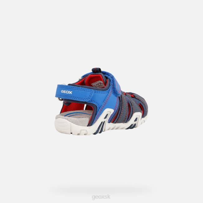 8ZHJ1446 kráľovská/červená Geox kraze batoľa