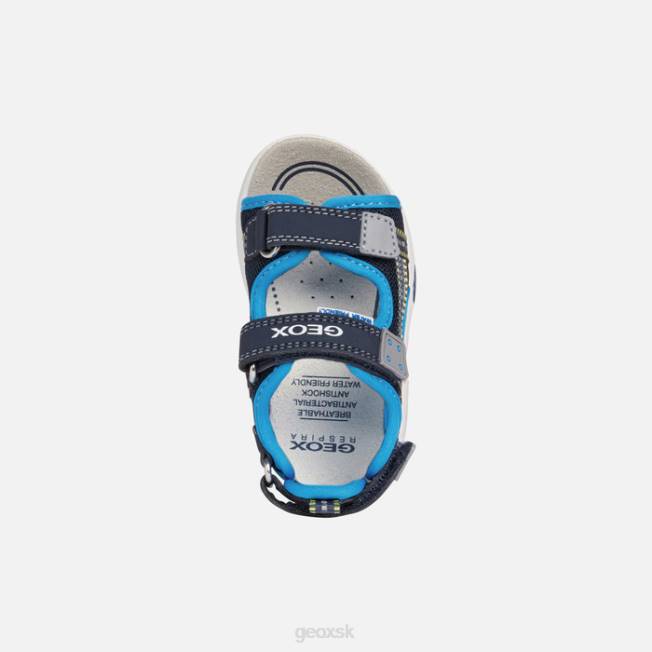 8ZHJ1496 námornícka/azúrová Geox sandále mnohopočetné batoľa