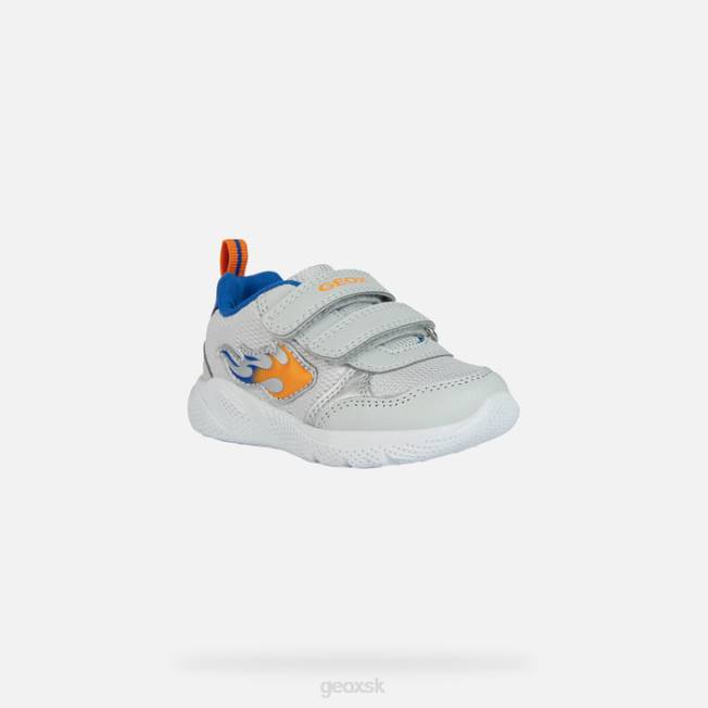 8ZHJ1450 svetlo šedá/kráľovská Geox šprintérske dieťa