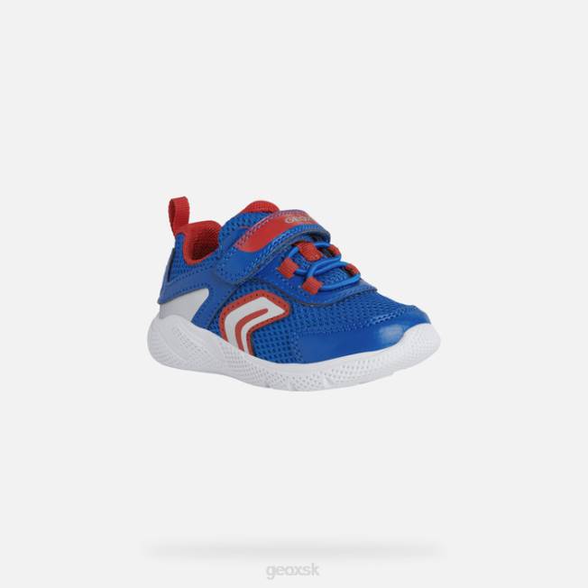 8ZHJ1526 kráľovská/červená Geox šprintérske dieťa