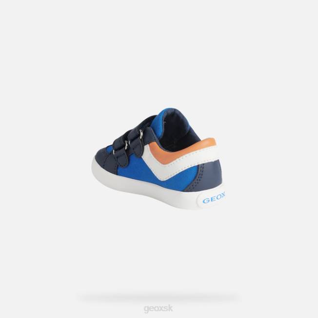 8ZHJ1645 kráľovská/oranžová Geox gisli batoľa