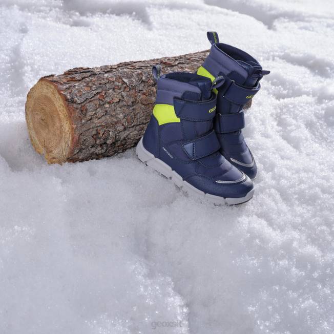 8ZHJ1073 námornícka/fluo žltá Geox flexyper abx junior