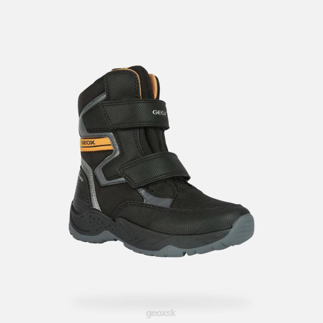 8ZHJ1295 čierna/žltá Geox sentiero abx chlapec