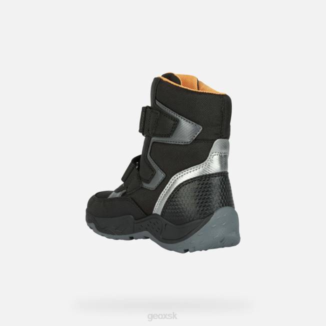 8ZHJ1295 čierna/žltá Geox sentiero abx chlapec