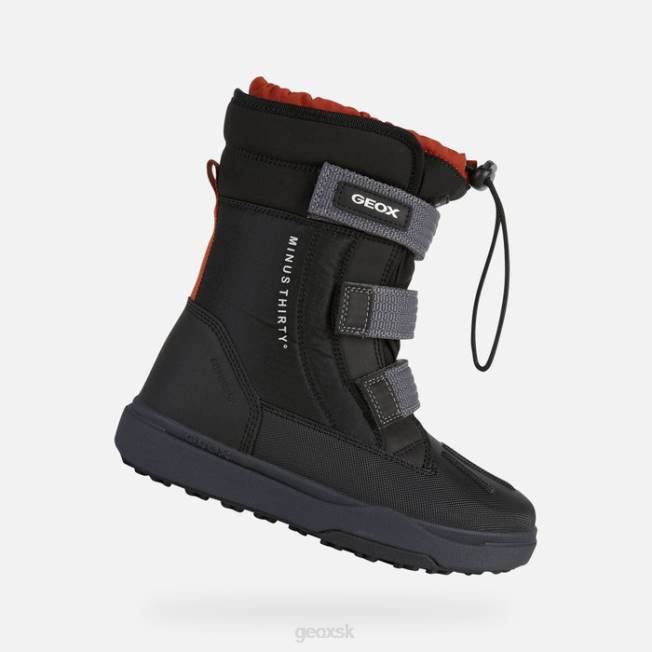 8ZHJ1319 čierna/hrdzavá Geox bunshee pg abx chlapec