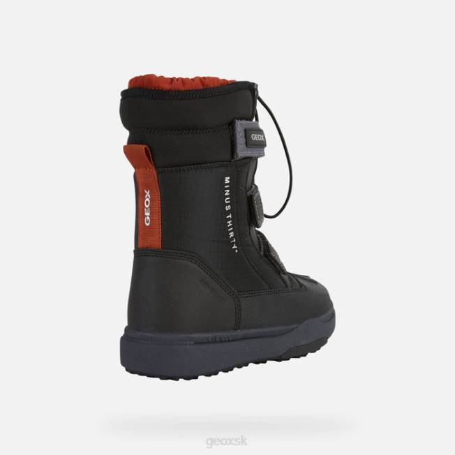 8ZHJ1319 čierna/hrdzavá Geox bunshee pg abx chlapec