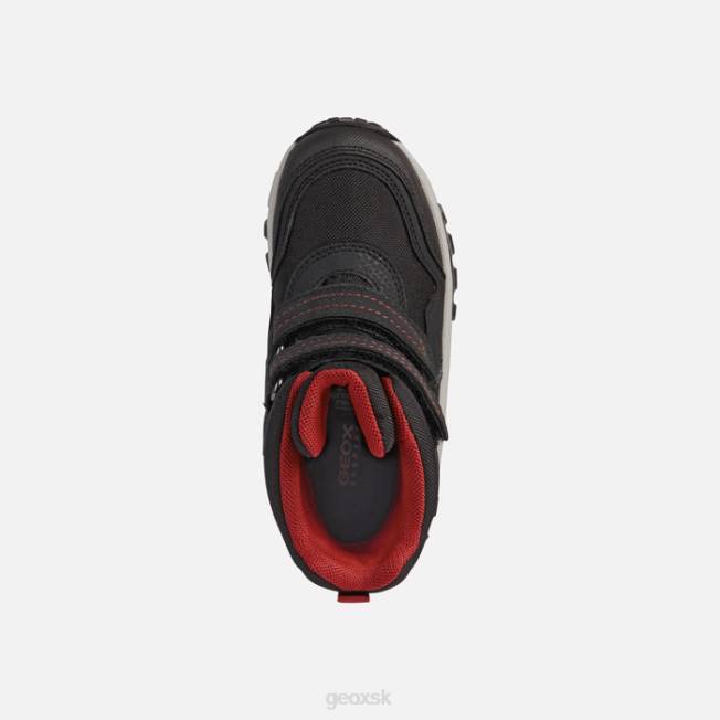 8ZHJ1330 čierna/červená Geox himalaya abx chlapec