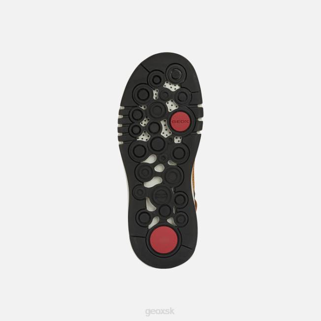 8ZHJ1333 svetlo hnedá/tmavo červená Geox aeranter abx chlapec