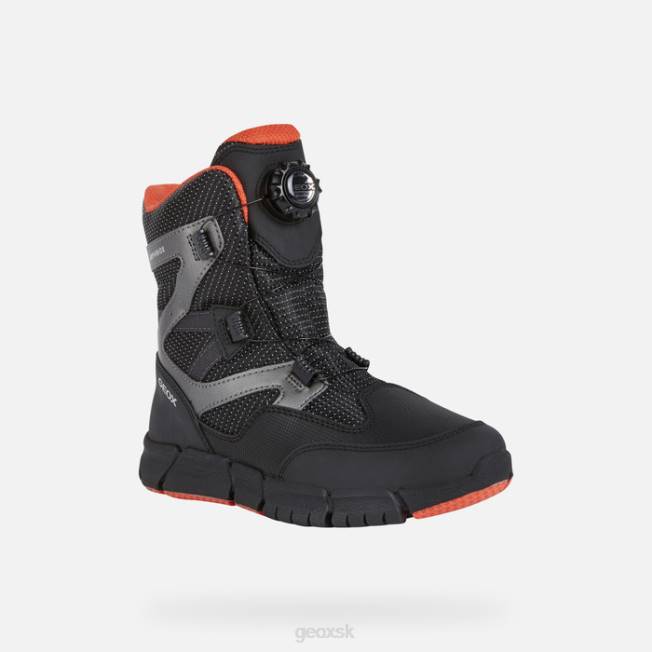 8ZHJ1335 čierna/oranžová Geox flexyper abx chlapec