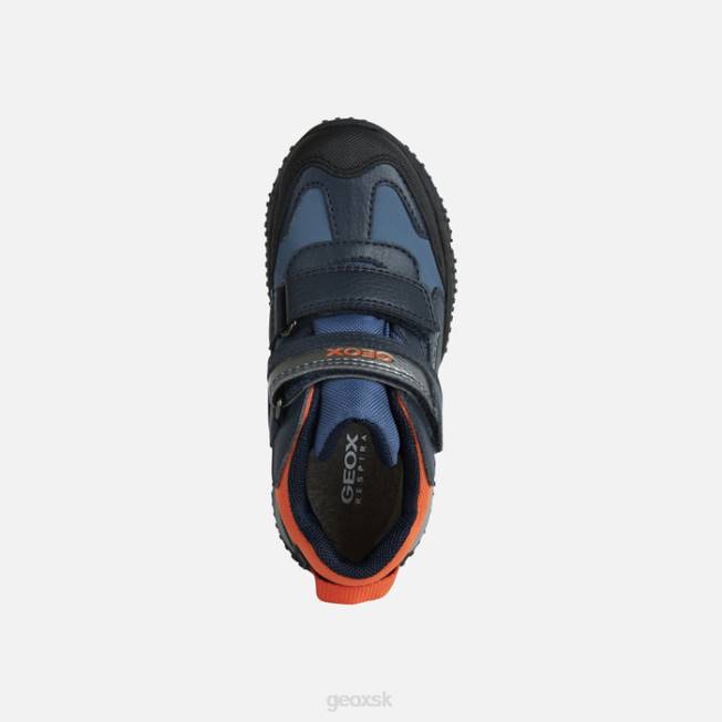 8ZHJ1366 námornícka/oranžová Geox baltic abx chlapec