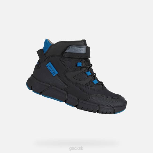 8ZHJ1993 čierna/benzín Geox flexyper abx chlapec