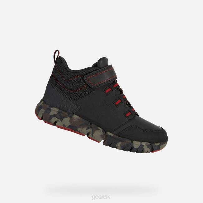 8ZHJ1996 čierna/červená Geox flexyper abx chlapec