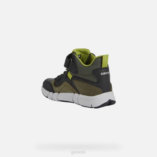 8ZHJ1997 vojenská/zelená Geox flexyper abx chlapec