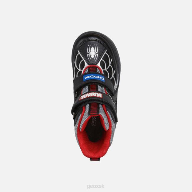 8ZHJ1015 čierna/červená Geox sveggen abx junior