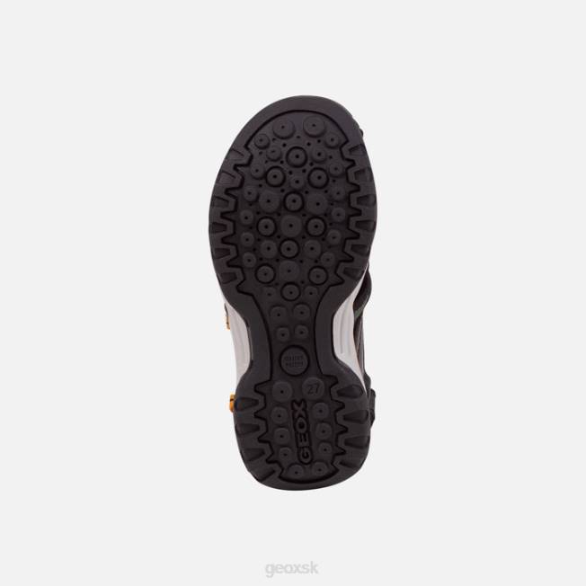 8ZHJ1277 čierna/oranžová Geox borealis chlapec