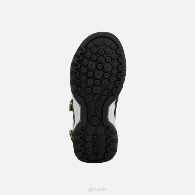 8ZHJ1278 dk modrá/limetková Geox borealis chlapec