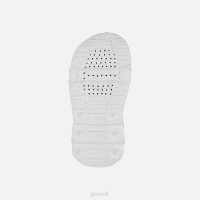 8ZHJ1321 limetková/čierna Geox sandálový chlpáč