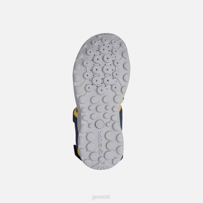 8ZHJ1324 námornícka/žltá Geox vaniett chlapec