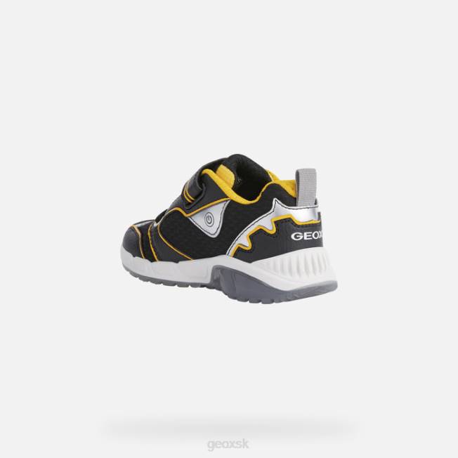 8ZHJ1374 čierna/žltá Geox spaziale chlapec