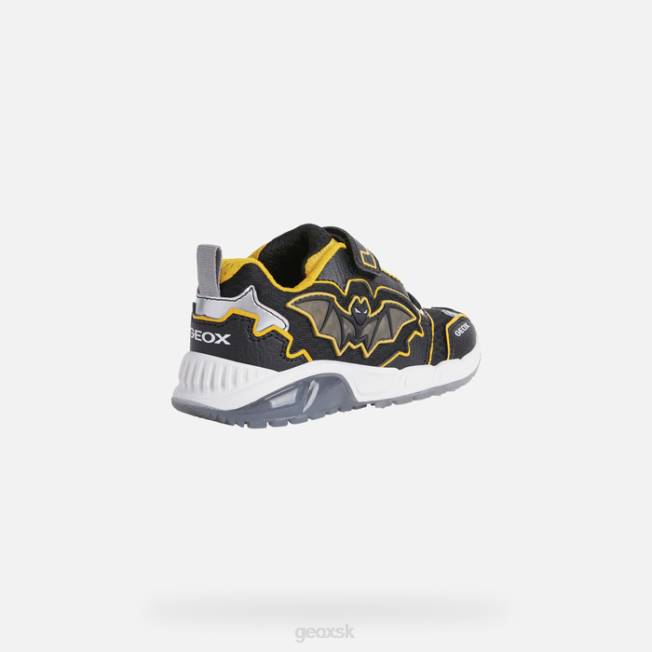 8ZHJ1374 čierna/žltá Geox spaziale chlapec