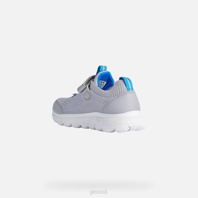 8ZHJ1017 šedá/svetlo modrá Geox spherica junior