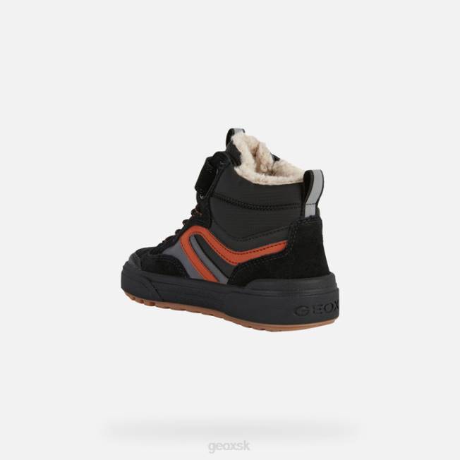 8ZHJ1076 čierna/hrdzavá Geox weemble abx junior