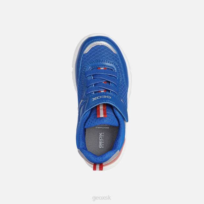 8ZHJ1270 kráľovská/červená Geox aril chlapec