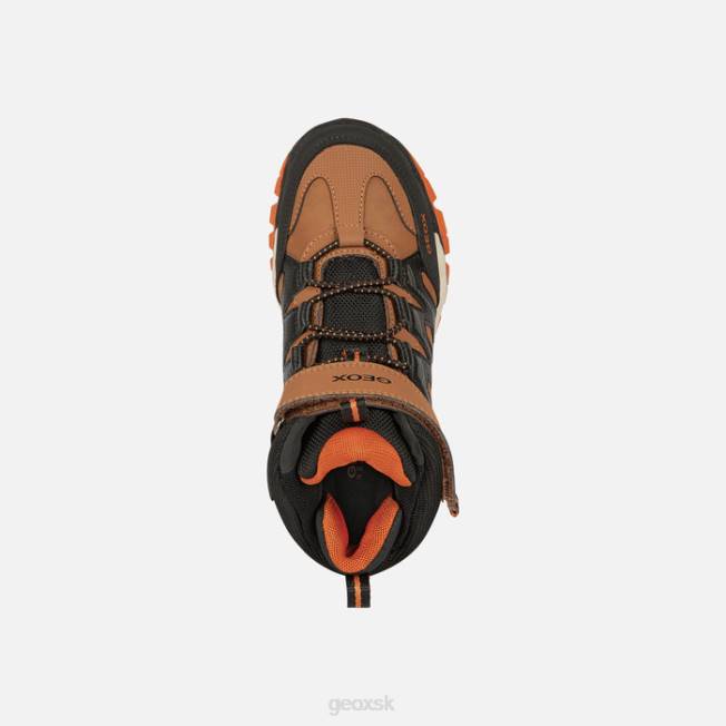 8ZHJ1273 Je hnedá/čierna Geox montrack abx chlapec