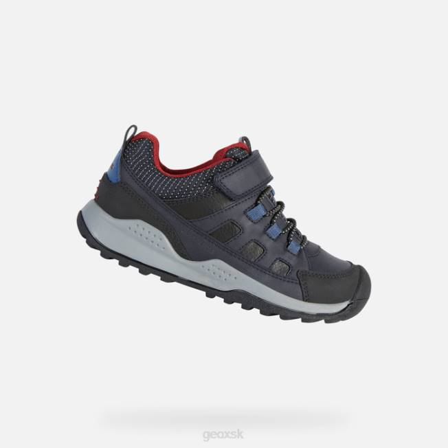 8ZHJ1294 námornícka/tmavo červená Geox teram abx chlapec