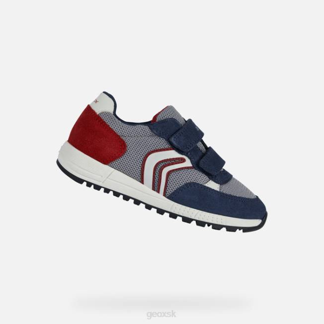 8ZHJ1339 svetlo šedá/námornícka Geox alben chlapec